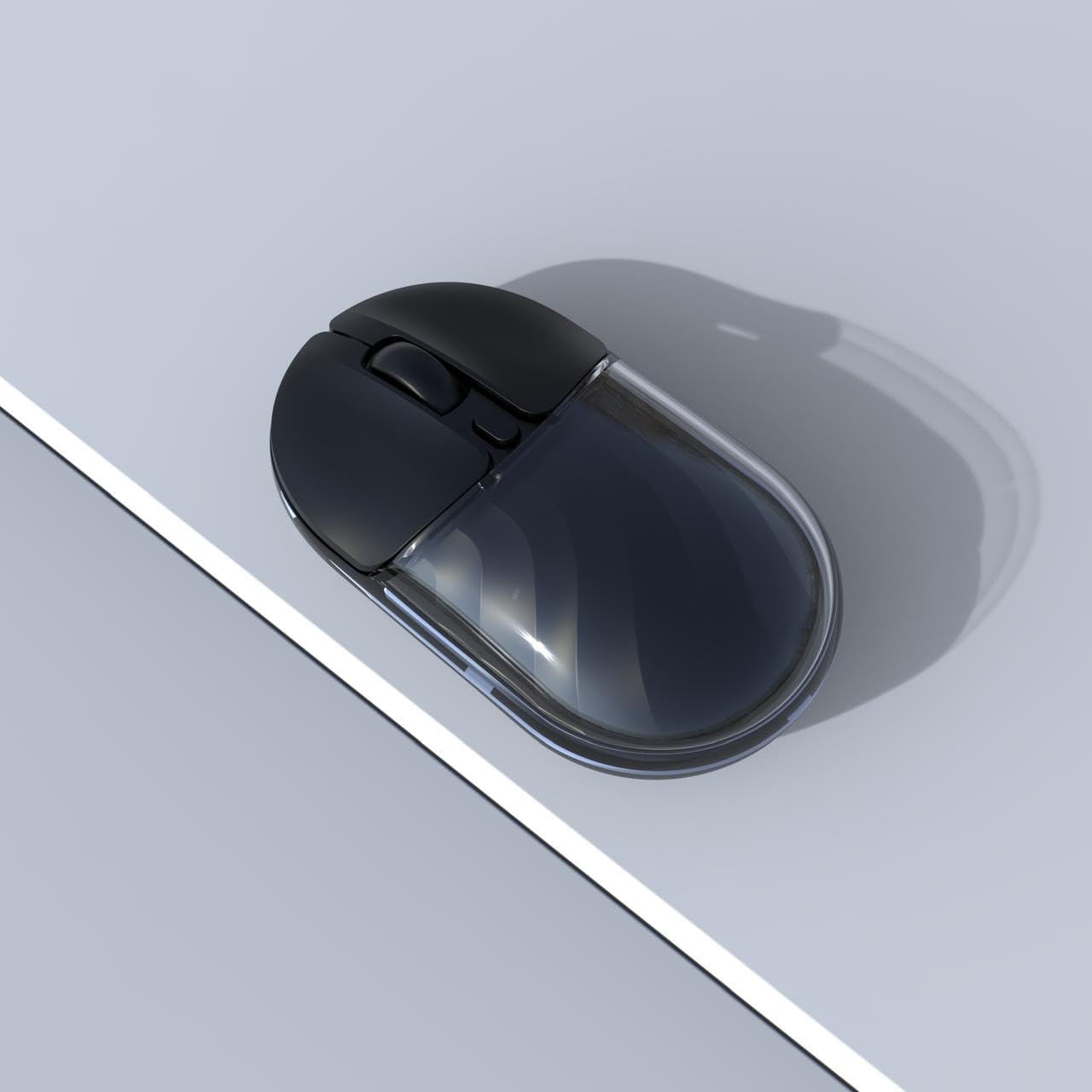 JeDEL WD142 Wireless Bluetooth Rechargeable Mouse, side view