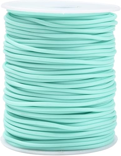 Miniatura 8 de FASHEWELRY 32.8 yardas 0.079 in Cables de goma para tejer cuerdas de peluquero 0.079 in de goma para puntada de goma protector de goma 6 colores