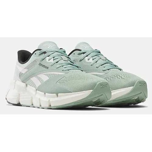 Reebok Women's Zig Dynamica 5 Trainers, Hybrid Green Frostedberry Barely Grey, 8.5