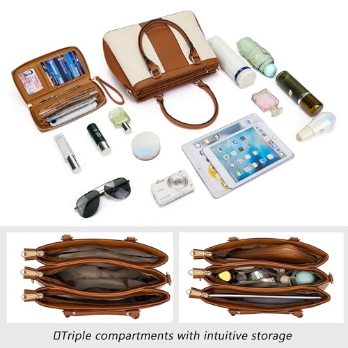 Image of Purses and Wallet Set for Women Crossbody Top Handle Tote Satchel PU Leather Shoulder Bags