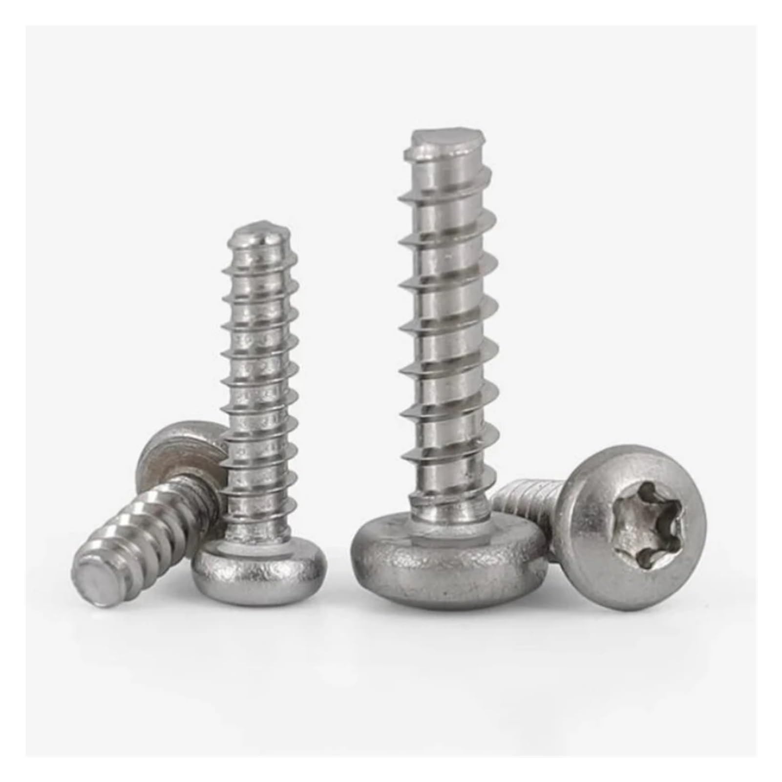 Longitud de rosca de tornillo autorroscante de cola plana de cacerola de acero inoxidable 304, 4mm ~ 25mm(6.5mm,M4.2-100pcs)