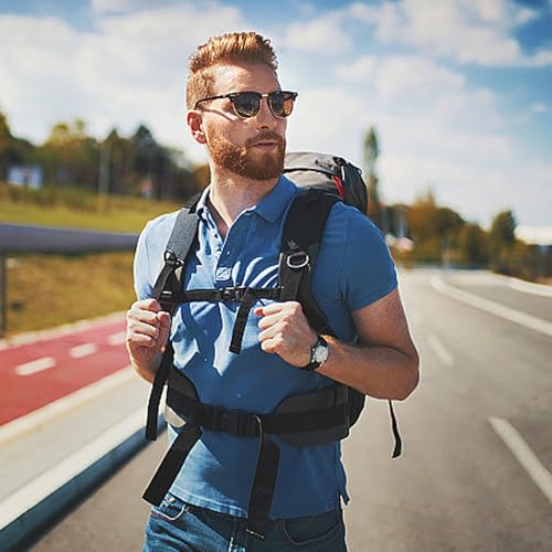 Correa de pecho para mochila de senderismo - Arnés de transporte ajustable, equipo de soporte para exteriores, accesorio de estabilidad de carga | para el equipo de viaje, solución - imagen 6