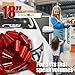 InstaBows 18-Inch Red Metallic Giant Gift Bow - Large Car Bow for Big Gifts, Cars Or Trucks, or Extra-Large Christmas Presents (3 Bows, Red)