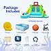 WELLFUNTIME Inflatable Bounce House Double Slides with Blower, Bouncy Castle with Rock Climbing, Jumping Area for Basketball