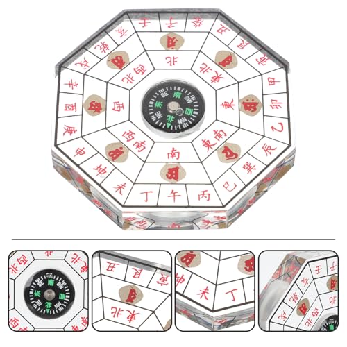 Brújula tradicional china feng shui portátil ligera miniatura 4