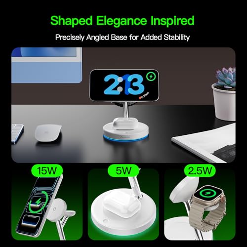 3 in 1 Mag-Safe Wireless Charger Stand for iPhone Apple Watch AirPods photo 7