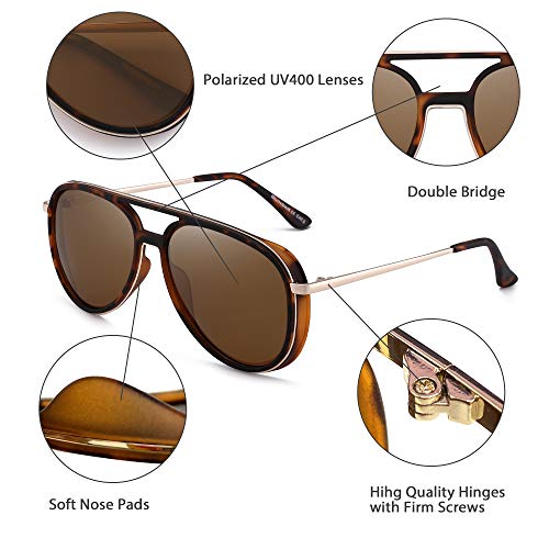 GLINDAR Occhiali da Sole Polarizzati Rretrò Uomo