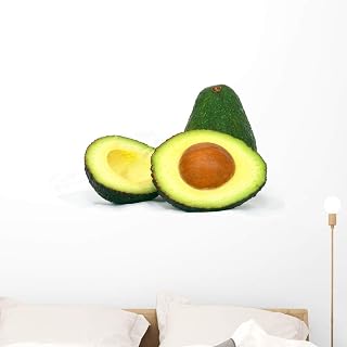 Wallmonkeys Green Avocado with Cut Wall Mural Peel and Stick Vinyl Graphic (36 in W x 24 in H) WM525715