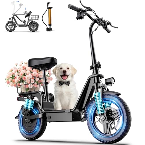 Electric Scooter Adults, 1300W/900W Peak Motor, Electric Scooter with Seat, 48V 13Ah/10.4Ah Battery,...