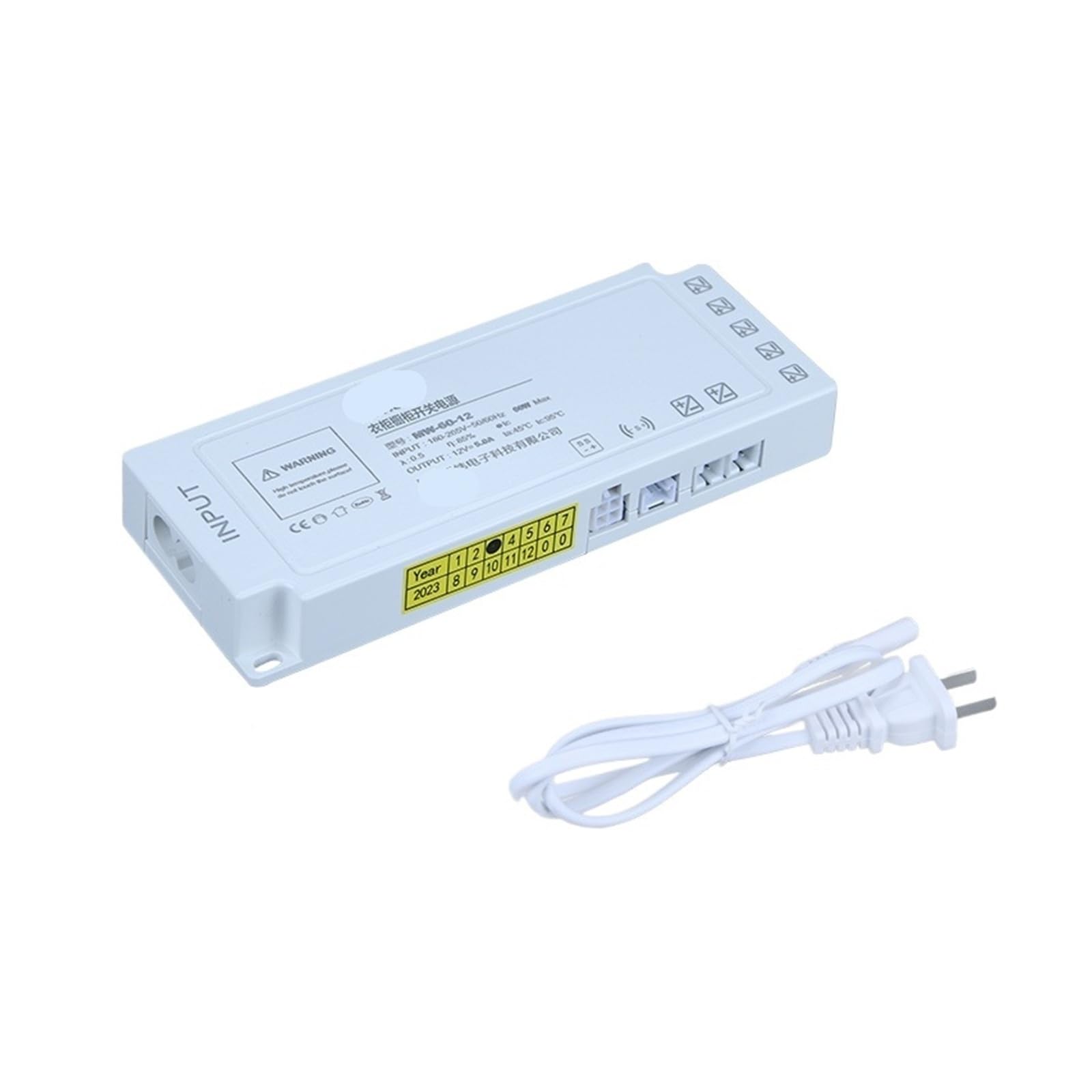PWANUIGTE Cabinet Light Power Supply 24v with Wine Induction Control Interface 12V Wardrobe Transformer(12V 60W)