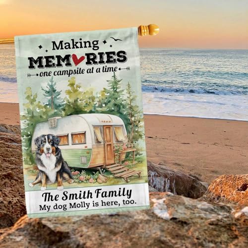 GABSHAIM Custom Making Memories Hausflagge für draußen, Bouvier des Flandres, Hund, Wohnmobil, Anhänger, Camping, Campingplatz, Dekoration, Flagge, Banner, 71,1 x 101,6 cm, doppelseitig