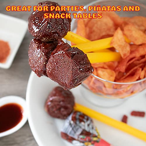 Zumbaleta Tamarind Lollipop 10pcs – Tamarind Candy Lollipops – Tamarindo Mexican Candy Lollipop – Tamarind Candy Chili - Tamarind Candy Straw – Dulce de Tamarindo- Mexican Candy