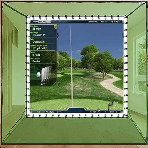 Obokidlyamor Golf Simulator Impact Screen for Golf Training,7FT X 7FT Impact Display Projection Screen Cloth-Use with Simulators (7FT * 7FT)