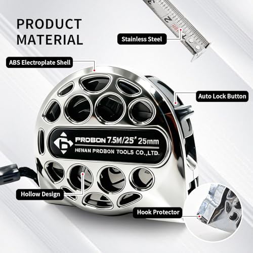 Cinta métrica retráctil de acero inoxidable 7.5 m miniatura 3