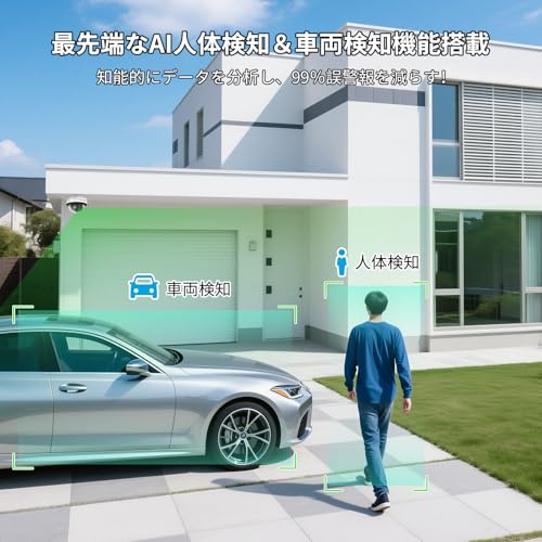 undefined 【800万画素対応】JENNOV 防犯カメラ 屋外 poe 人体&車両検知機能 3TBHDD内蔵 24時間録画機能付き ドーム型 監視カメラ 有線 4台セット 音声記録 4K録画機NVR 室内カメラ 暗視撮影 スマホ連動 パソコン 遠隔監視可能 PTなし 自動回転不可 IP66防水防塵 TSEyeアプリ対応 の商品画像 2