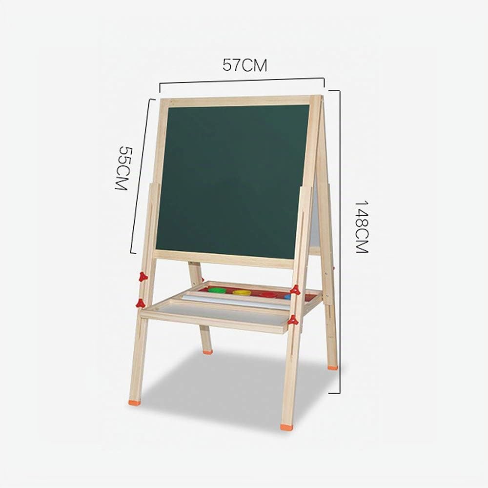 Kindertafel, doppelseitig, mit Schwarz, magnetisch, Staffelei für Kinder, 3-in-1-Set: 30+ Zubehör, magnetische Whiteboard für Kinder auf Holzfuß, 3-4, 4-8, 9-12 Jahre
