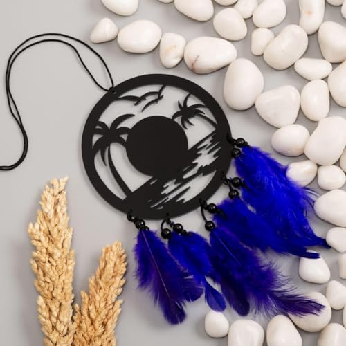 Image of Dream Catcher Car Hanging Handmade Hanging Wall Hangings, Home Decor Garden, Car, Outdoor, Bedroom Pack of 1 (NATUR-CAR-HANG-01)