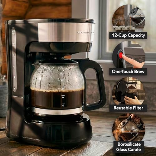 OVENTE 12-Cup Drip Coffee Maker