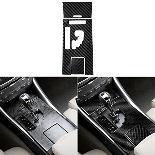 NVCNX Real Premium Carbon Fiber for Lexus IS250 is 250 IS350 2006-2013 2007 2008 2009 2010 2011 2012 / IS250C IS350C 2010-2015 Accessories Center Console Gear Shift Panel Cover Interior Trim Kit 3PCs