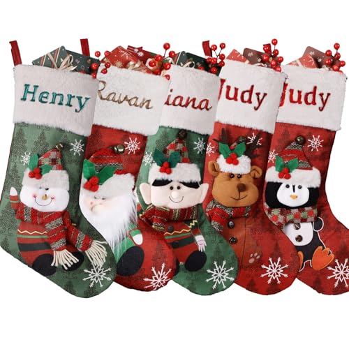 Bemaystar Personalized Christmas Stockings - 18.5'' Custom Christmas Stockings with