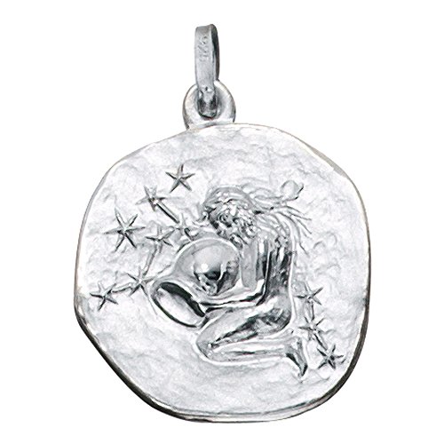 Jobo Anhänger Sternzeichen Wassermann 925 Silber matt Sternzeichenanhänger