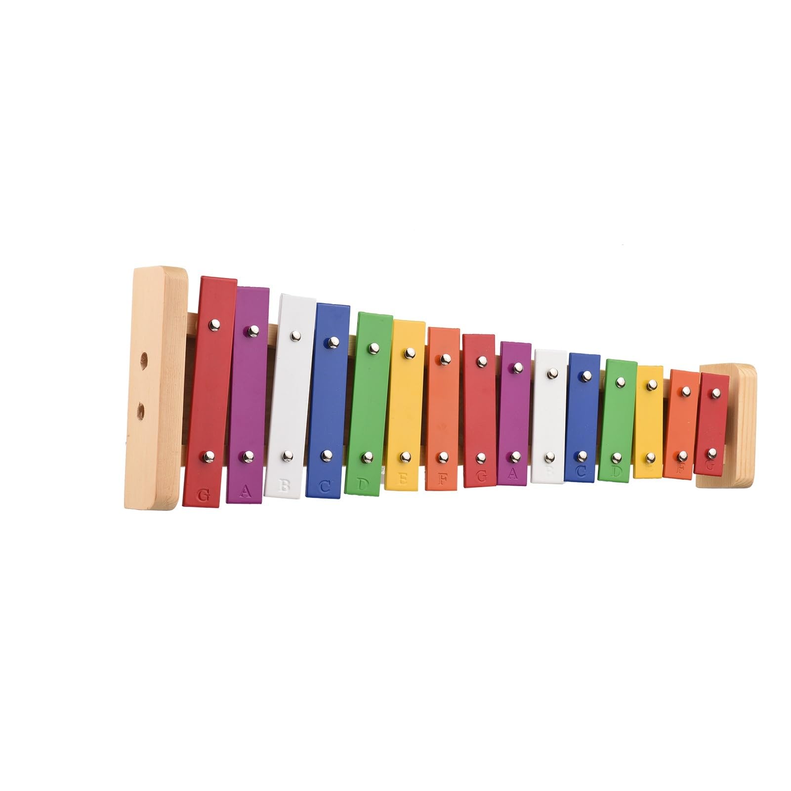 xilófono Xilófono Glockenspiel De 15 Notas, Base De Madera, Barras Coloridas con 2 Mazos, Instrumento Musical Educativo De Percusión