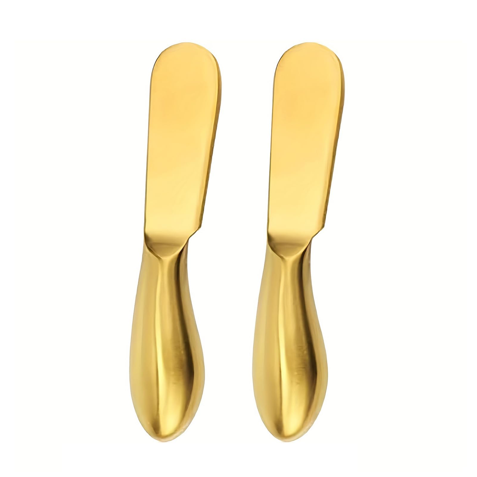 matumou 1/2/4Pcs Stainless Steel Cheese Butter Spreader Cutter Easy to Clean Golden Cheese Spreading Cutter Better Butter Spatter