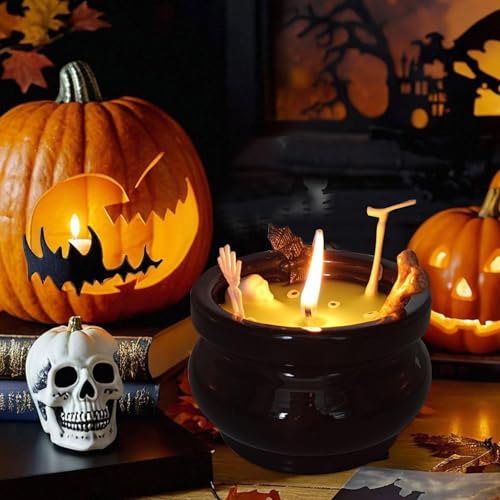 ハロウィーンスケルトンキャンドル| 3.9インチの装飾的な頭蓋骨ろうそく|ゴシック様式のヴィンテージ装飾|家のバスルームバーのための頭蓋骨の形のろうそく誕生日大人の女性男性男性 [4]