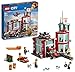 LEGO 60215 City La caserne de Pompiers, Jouet Garage avec Camion pour Enfants de 5 Ans et +, Jeu de Construction avec 4 Figurines