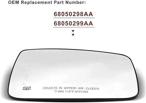 Miniatura 5 de 68050299AA - Espejo retrovisor con calefacción lateral derecho para Dodge Ram 1500 2500 2009-2018  Espejo lateral Ram 1500 con soporte trasero