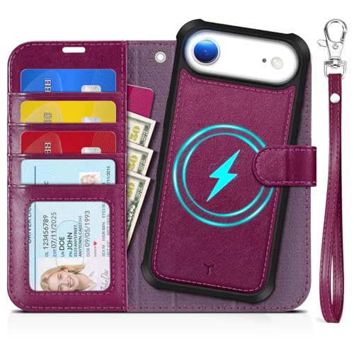 TUCCH iPhone Air Ή P[X蒠^ 2 in 1  6.5C` Xgbvt O RFIDubLO 4J[h|Pbg uX^h@\ Ռz Sʕی PU ӂ Air Ή gуP[X 2025