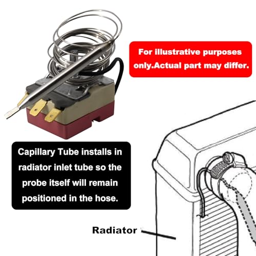 RYANSTAR RACING Adjustable Electric 12V Radiator Fan Thermostat Control Relay Wire Kit Universal Compatible with Car Truck Accessories