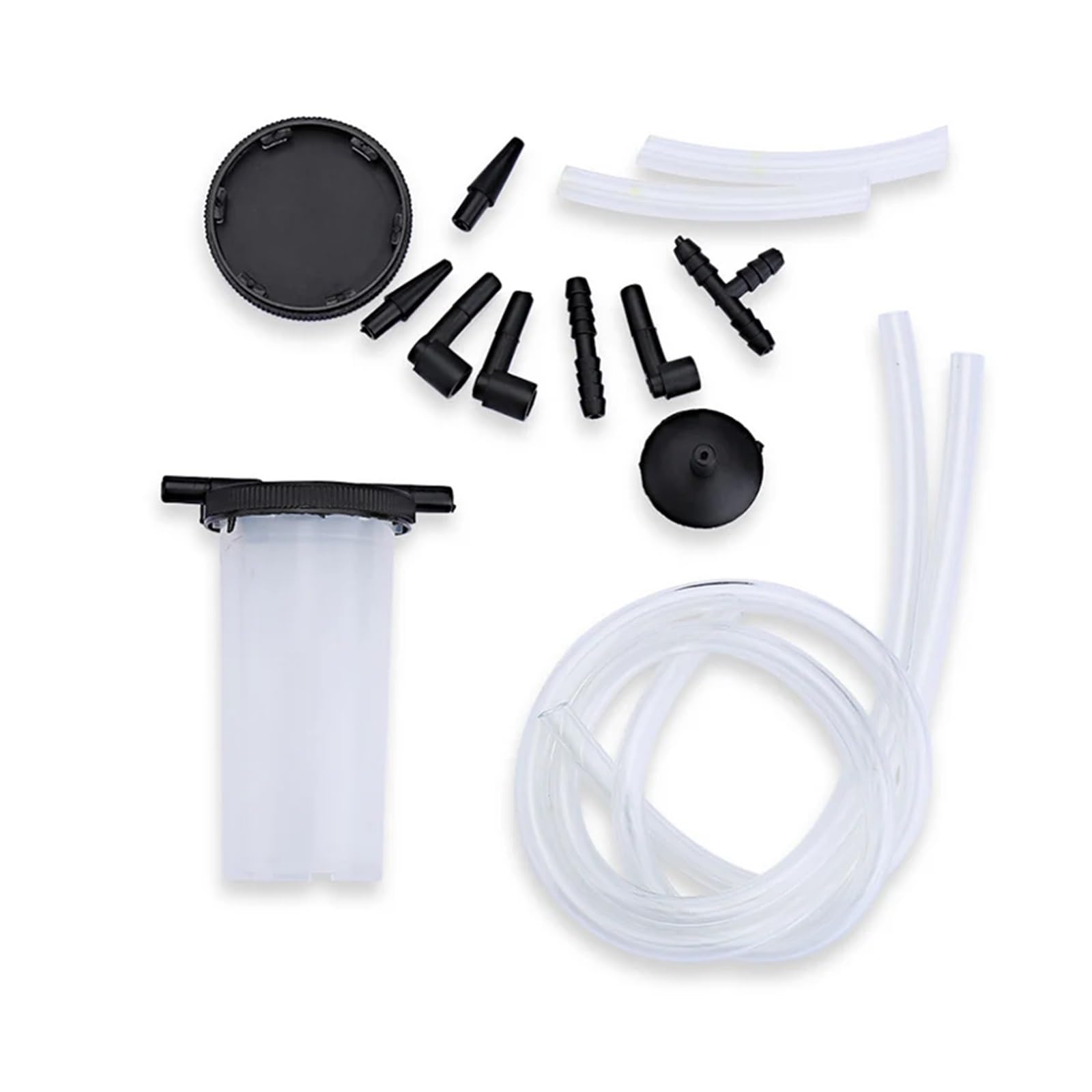 Kit de purga de freno 2 en 1, juego de prueba de bomba de vacío de mano compatible con automóviles con funda protegida, sistema de purga de embrague de freno de un solo hombre
