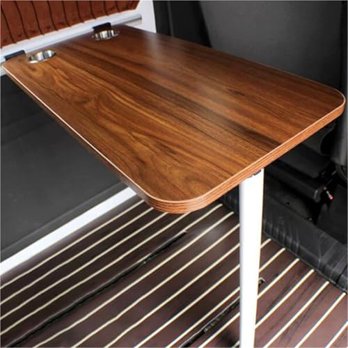 Mesa Plegable Montada en la Pared, Estante Flotante que Ahorra Espacio para Espacios Pequeños, Mesa Abatible con Soportes de Acero Blanco, Ideal para Autocaravana Cocina Oficina Dormitorio(B)