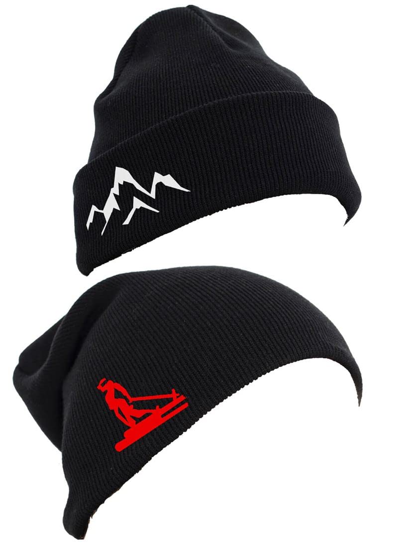 Big MTN SKI Beanie bonnet noir chaud taille unique