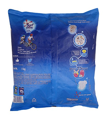 Surf Excel Detergent Powder - Easy Wash, 3kg Pouch