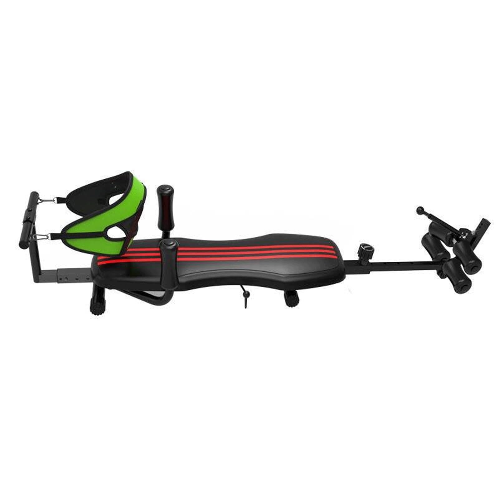 JBKYANAN Back Stretch Bench Inversion Table with Cervical Traction - Stretch Machine Workout Traction Table Spine Traction Lumbar Cervical Massage Stretching Body Relax,Adjustable Length