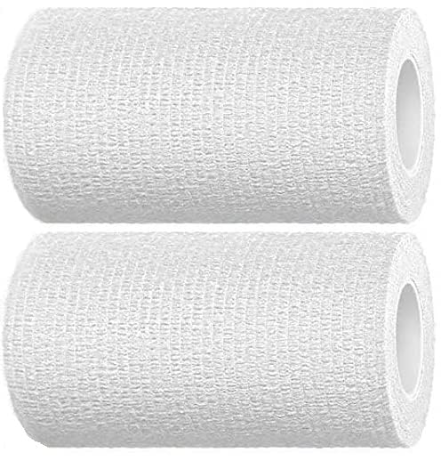 Image of A-Tape Breathable Self Adhesive Cohesive Bandage for Humans & Pets (Dogs, Cats, Birds) -Sports, Wrap, Athletic, Non Woven First Aid Medical, Wrist, Swelling (10 cm X 4.5 mtr) (Pack Of 4, White)