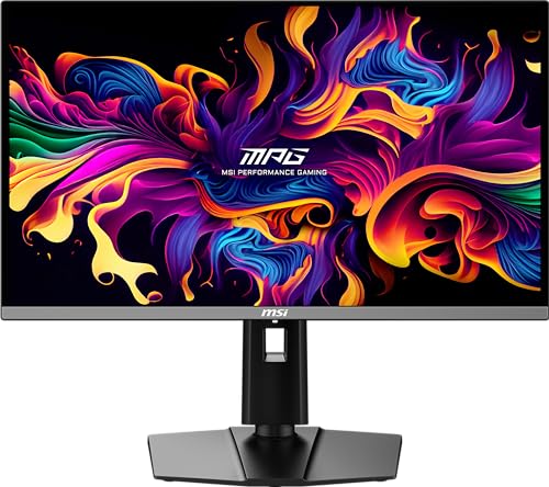 MSI MPG 271QRX QD-OLED 26.5 Inch WQHD Gaming Monitor - 2560 x 1440 Quantum Dot OLED Panel, 360Hz / 0.03ms, 99% DCI-P3, ΔE≤2, DisplayHDR True Black 400, KVM, RGB - DP 1.4a, HDMI 2.1, USB Type-C