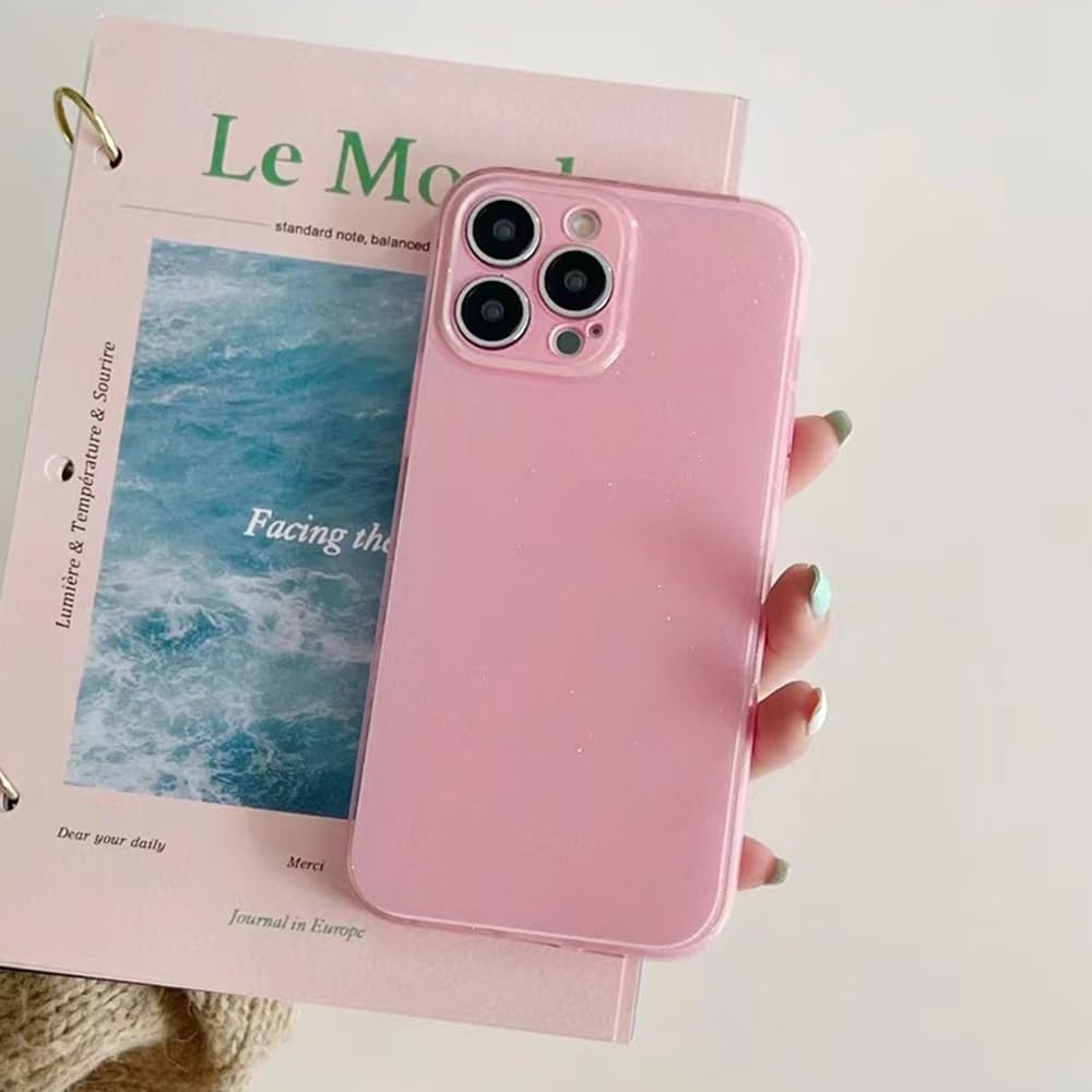 Custodia IPhone 11 Con Brillantini Rosa - Morbida, Protezione Lente, Anti-impronte, Regalo Donna