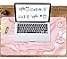 Keyboard Mouse Pad Set, Extended Mouse Pad+Keyboard Wrist Rest Support, Memory Foam Ergonomic Easy Typing, 3Pcs (35.4×15.7 in) Desk Pad Set for Home Office Study Game- Pink Gold