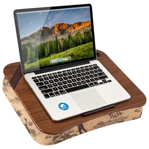 Image of LAPGEAR Designer Lap Desk - Rustic Brown, Fits 15.6 inch Laptops