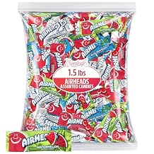 Airheads Candy 1.5 LB Bulk Bag Assorted Colors Individually Wrapped Fruity Candy for Goodie Bags, Pinatas & Party Favors Ultimate Chewy Candy Assortment.