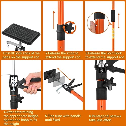 image for Silkyway 2Pack Adjustable Support Pole,Steel 3rd Hand Support System,S