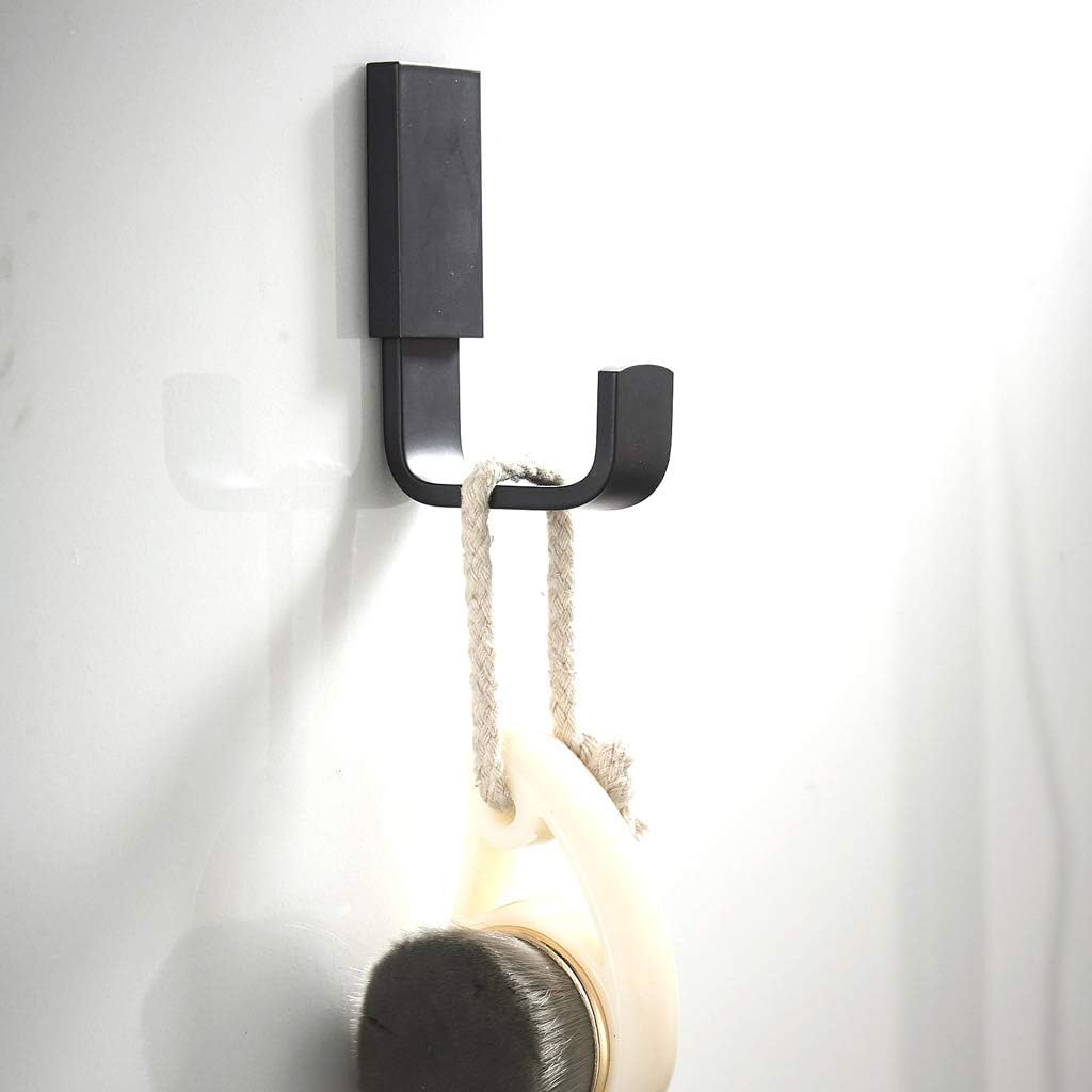 Xzeit ganchos de pared, ganchos de ropa vintage, Latón Cobre Negro Gancho único Bata Sombrero Abrigo Toalla Gancho de pared Puerta Armario Gancho de sonda única 5 kg