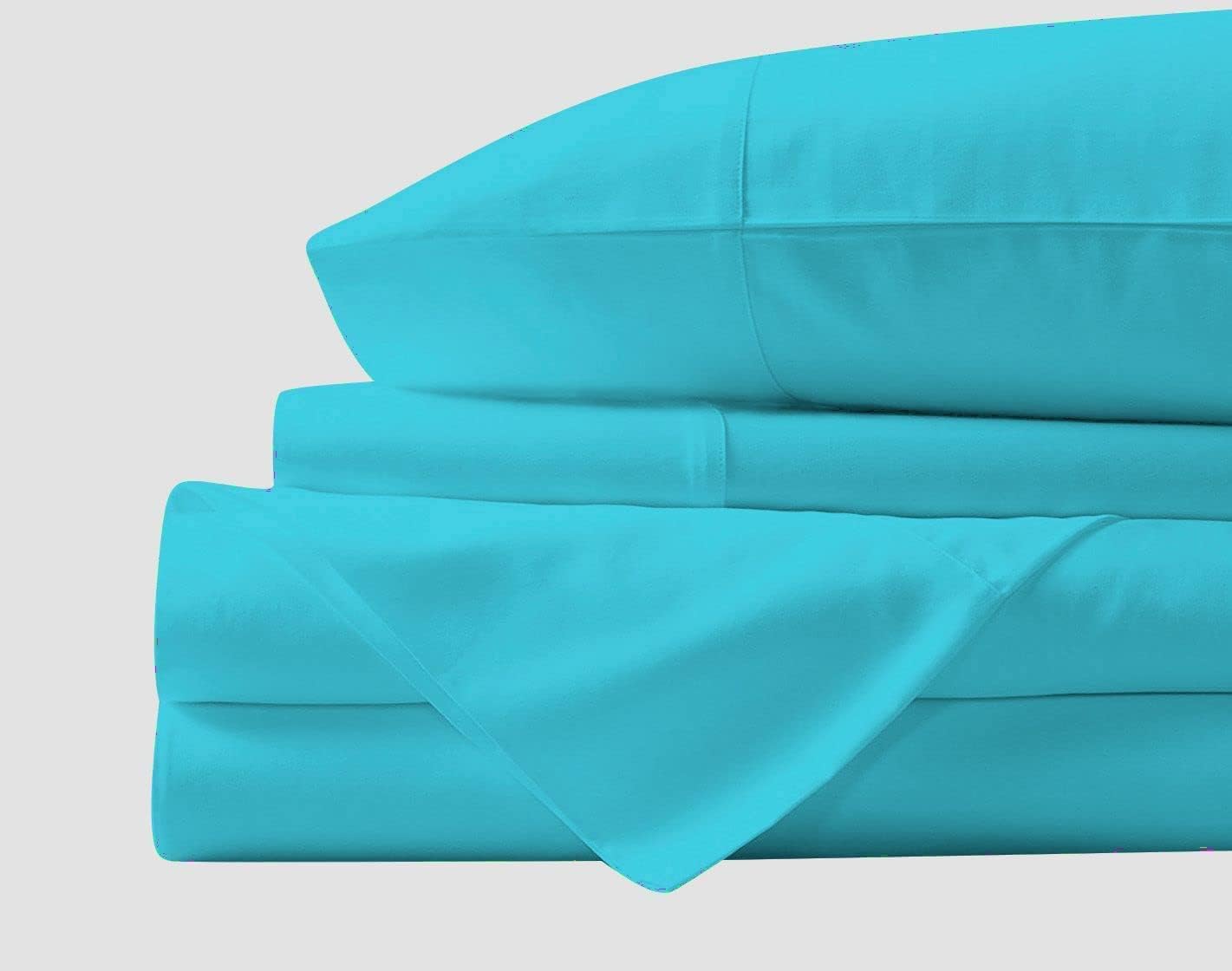 Split King Size Bed Sheets Set 5 Pcs 100 Organic Cotton Sheet Set Turquoise Sheets