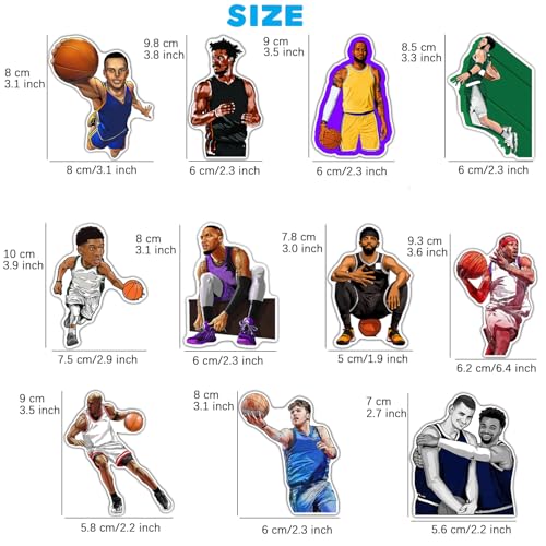 Imanes decorativos para nevera baloncesto 11 piezas miniatura 2