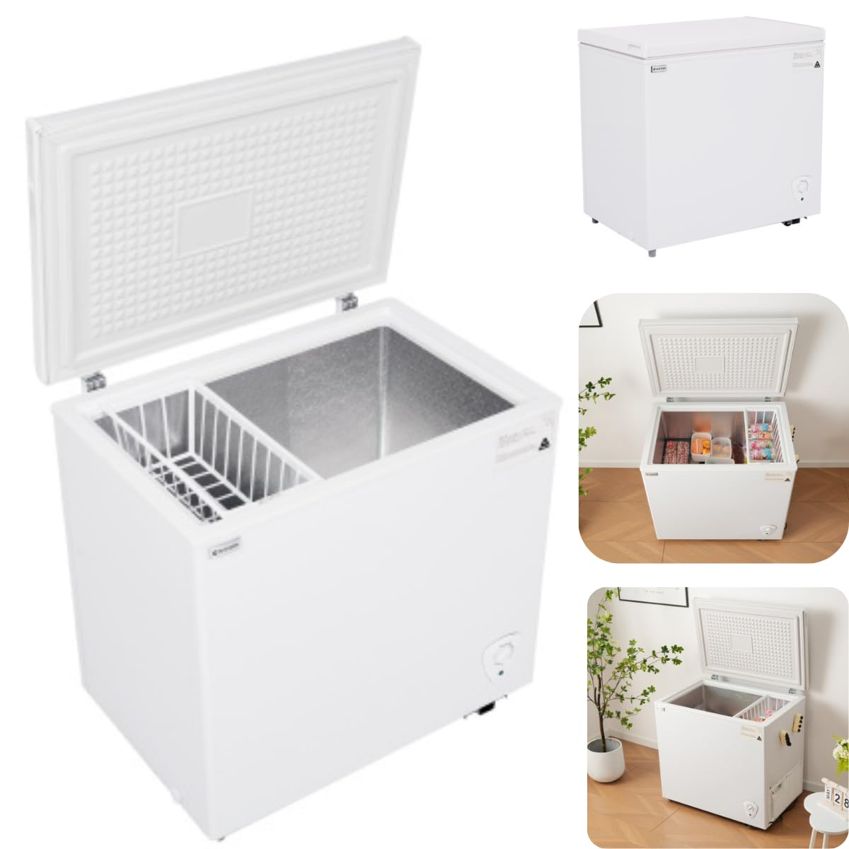【新品】153Lチェストフリーザー 上開き バスケット付き 大容量 ホワイト Amazon.co.jp: 冷凍庫 153L 上開き チェストフリーザー バスケット付き