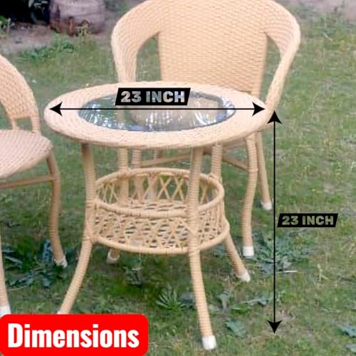 Image of India 2+1 Outdoor Indoor Patio Furniture Sets Rattan Chair Patio Set Conversation Set Poolside Lawn Chairs Swingarea Balcony Outdoor Garden Furniture Chair Honey Color
