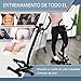 Imagen de HOMCOM Máquina de Step de Acero Stepper Up-Down Máquina de Paso con 2 Reposapiés 2 Banda Elástica y Pantalla LCD Pedales Ajustables Resistencia Hidráulica para Casa Oficina 40x40x118cm Negro y Verde